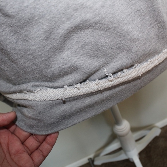 Rewash All Gray Long Sleeve Crew Neck Fringe Design Sweater - Size Small - Picture 5 of 7